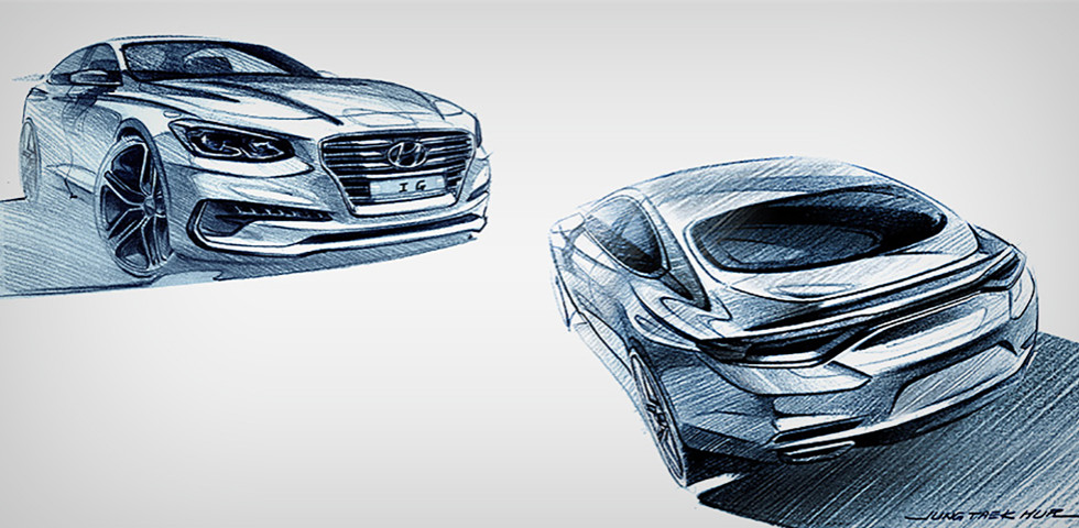 Hyundai показала первые изображения нового Azera/Grandeur